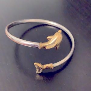 Dolphin Bracelet silver and gold.